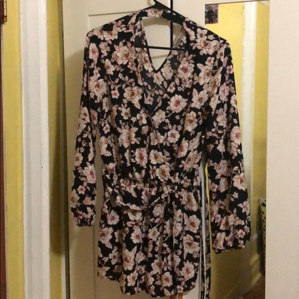Floral Long Sleeve Romper